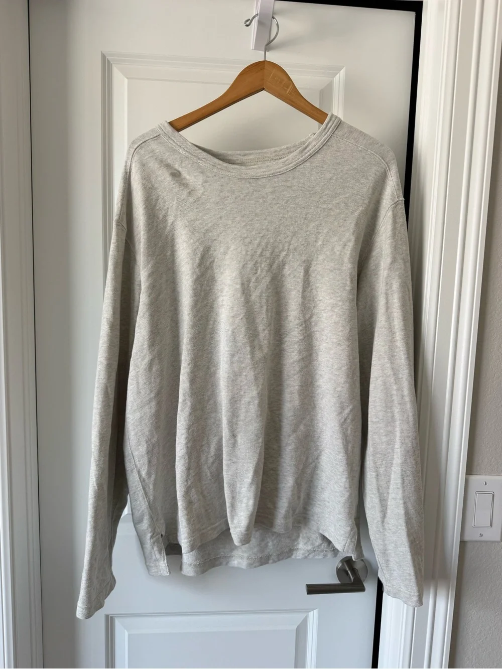 Buck Mason Light Gray Rugby Crewneck